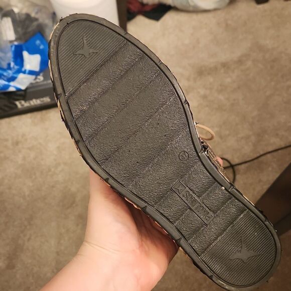 Pikolinos Women's Gold Lace-Up Shoes w/ Woven Rattan Soles Base Size 37 US 7 - Picture 7 of 10